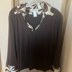 FINAL MARKDOWN Donna Rae ladies top 1 piece two piece look xl